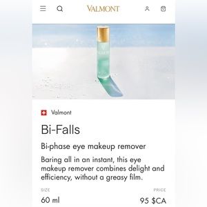 Valmont Bi-Falls Bi-phase eye makeup remover